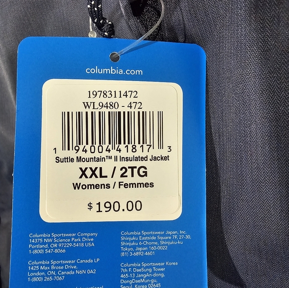 Women's Columbia Navy Blue Fur-Trimmed Jacket - Picture 5 of 5